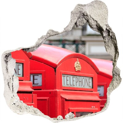3d lyuk fal dekoráció Brit telefonfülkék