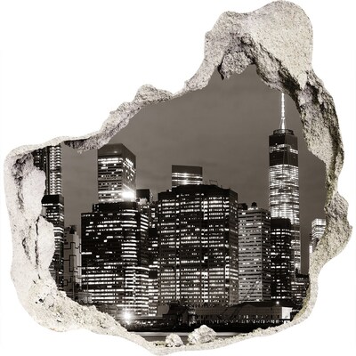 3d lyuk fal dekoráció Manhattan new york
