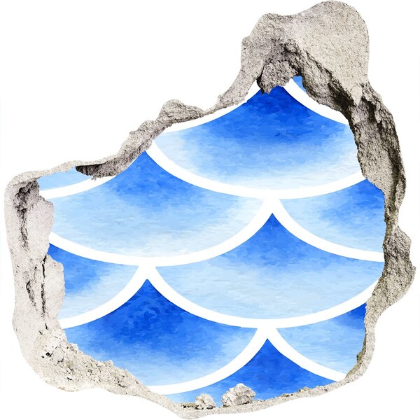 3d lyuk fal dekoráció Víz árad a falban lévő lyukban