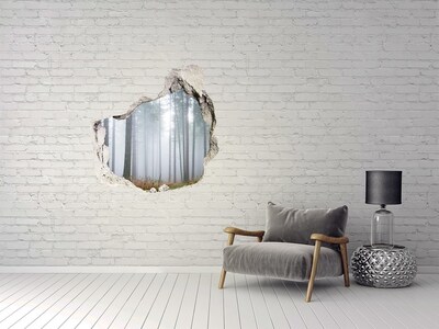 3d lyuk fal dekoráció Ködös erdő