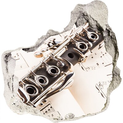 3d lyuk fal dekoráció Zenei lyuk a falban