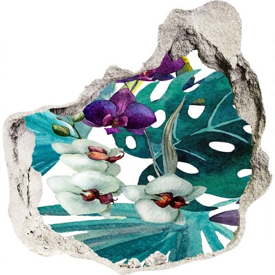 3d lyuk fal dekoráció Zseniális trópusi kert