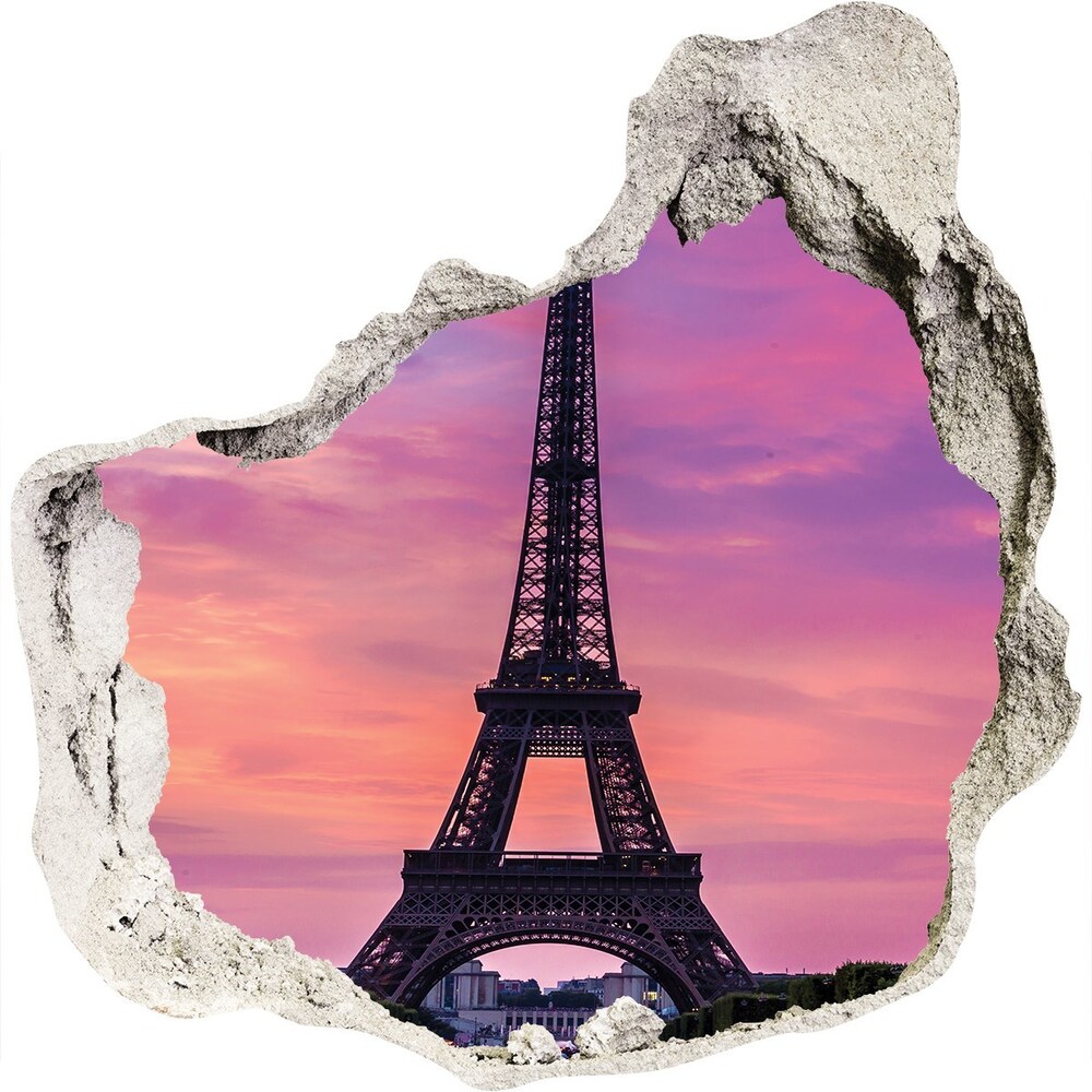 3d lyuk fal dekoráció Eiffel-torony párizs