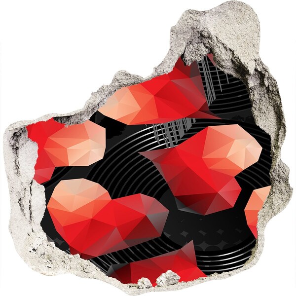 3d lyuk fal dekoráció Geometria a hulladékban