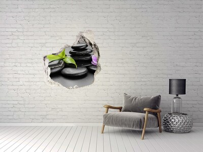 3d lyuk fal dekoráció Zen kövek