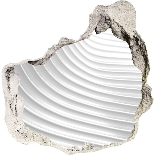 3d lyuk fal dekoráció Egy törött fal hullámos vonalakkal