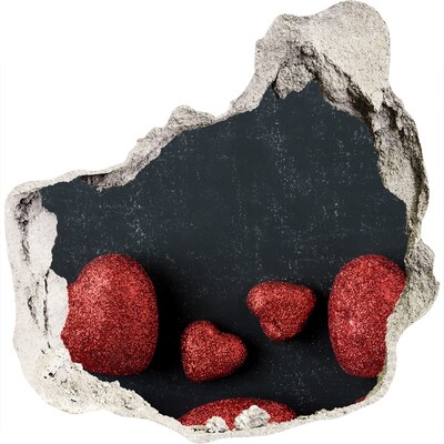 3d lyuk fal dekoráció Egy romokban heverő szív