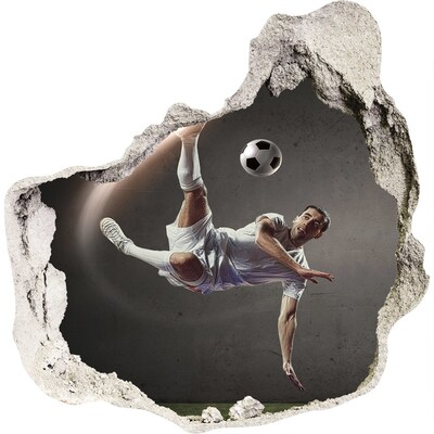 3d lyuk fal dekoráció Futballugrás akcióban