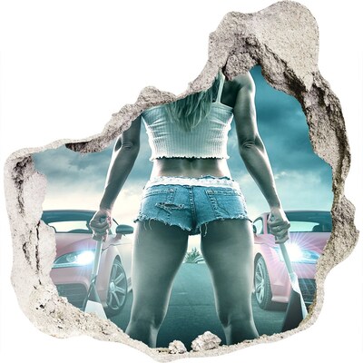 3d lyuk fal dekoráció Versenyérzelmek