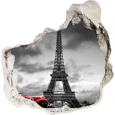 3d lyuk fal dekoráció Az Eiffel-torony Párizsban