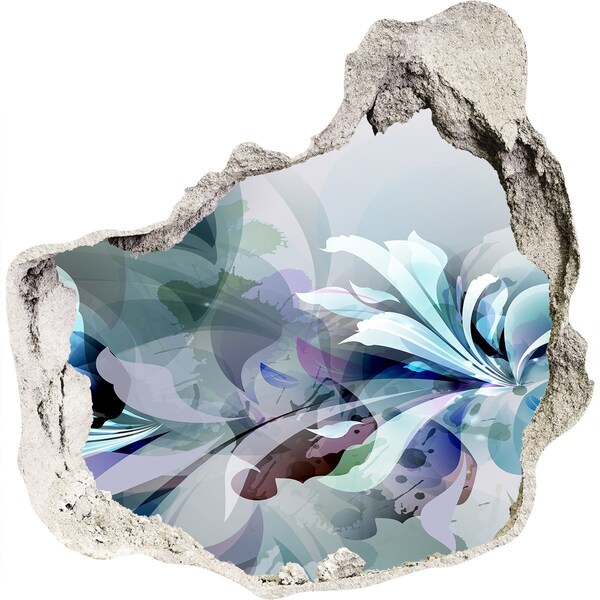 3d lyuk fal dekoráció Virágos illúzió betonban