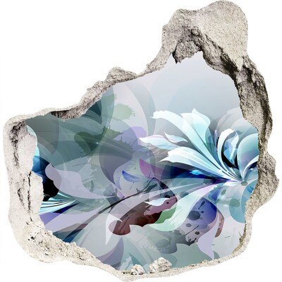 3d lyuk fal dekoráció Virágos illúzió betonban