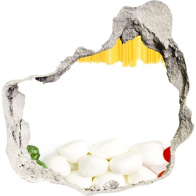 3d lyuk fal dekoráció Olasz lakoma egy lyukban a falban