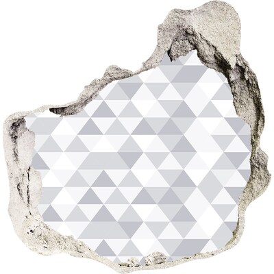 3d lyuk fal dekoráció Geometrikus lyuk a falban