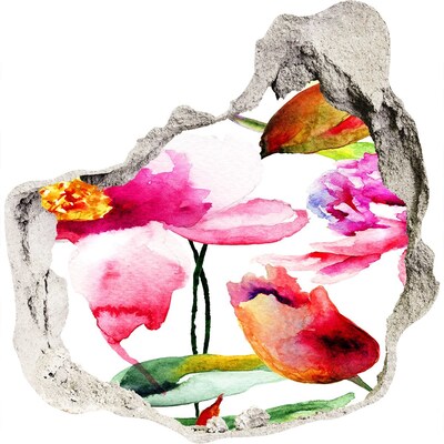 3d lyuk fal dekoráció Virágoskert a fal mögött