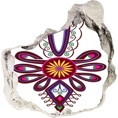 3d lyuk fal dekoráció Színes etnikai minta