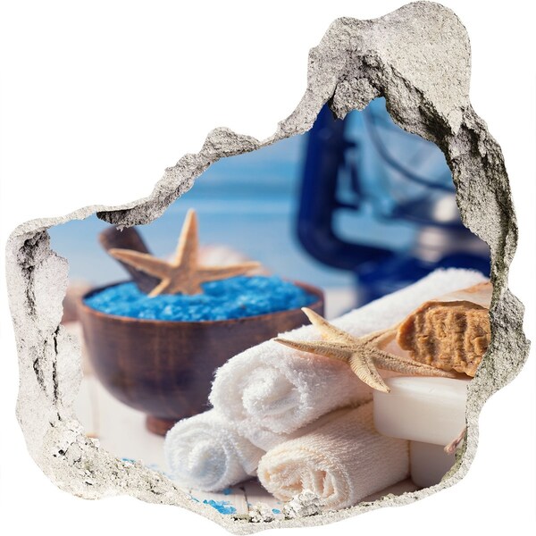 3d lyuk fal dekoráció Pihenjen a tengerparti gyógyfürdőben