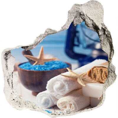 3d lyuk fal dekoráció Pihenjen a tengerparti gyógyfürdőben