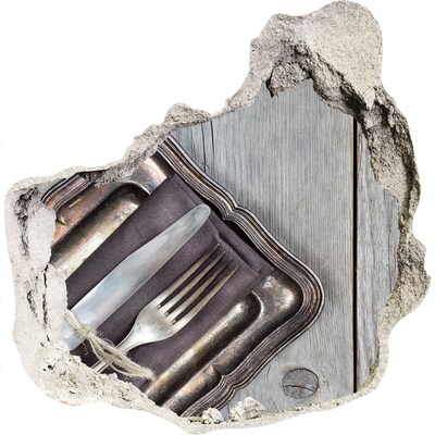 3d lyuk fal dekoráció Egy bájos étkező rusztikus stílusban