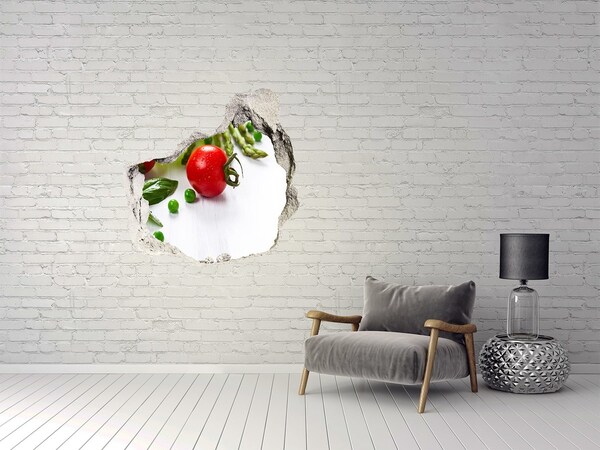 3d lyuk fal dekoráció Friss zöldségek
