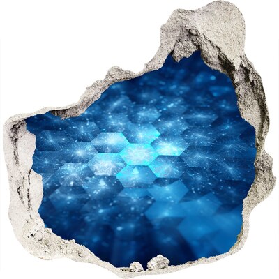 3d lyuk fal dekoráció Kozmikus tér a fal mögött