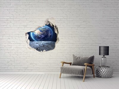3d lyuk fal dekoráció Föld bolygó