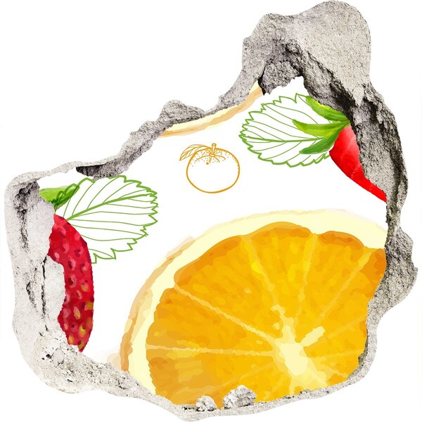 3d lyuk fal dekoráció Gyümölcsös Lyuk a Falban Paradicsom