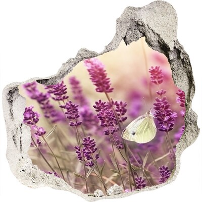 3d lyuk fal dekoráció Virágparadicsom pillangóval