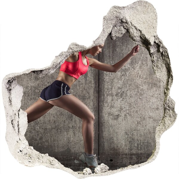 3d lyuk fal dekoráció Futó akcióban