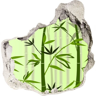 3d lyuk fal dekoráció Zöld bambuszerdő