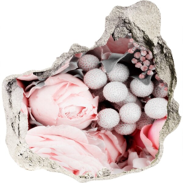 3d lyuk fal dekoráció Virágparadicsom a fal mögött