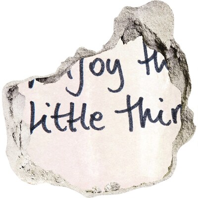 3d lyuk fal dekoráció Egy sérült fal felirattal