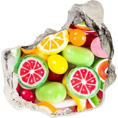 3d lyuk fal dekoráció Édes cukorkaparadicsom