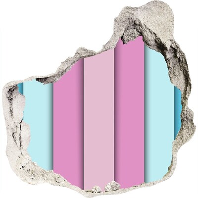 3d lyuk fal dekoráció Egy színes fal romokban