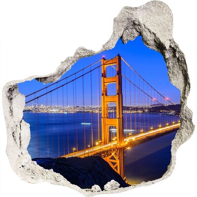 3d lyuk fal dekoráció Golden Gate San Franciscóban