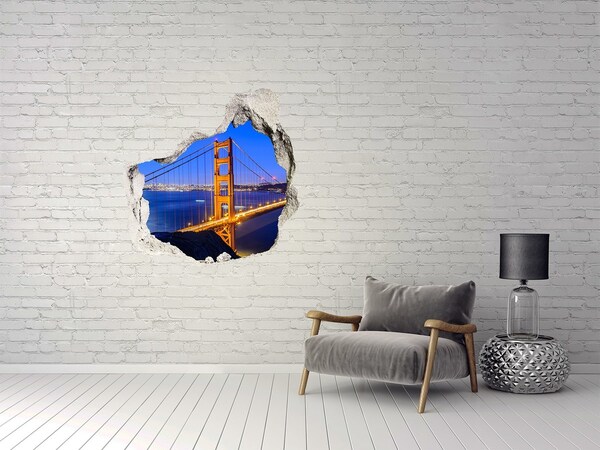 3d lyuk fal dekoráció Golden Gate San Franciscóban