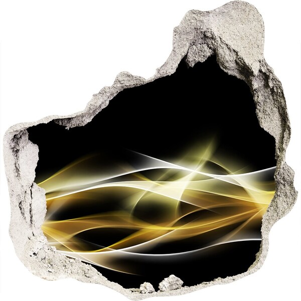 3d lyuk fal dekoráció Az arany repedés a falon