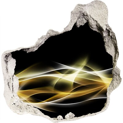 3d lyuk fal dekoráció Az arany repedés a falon