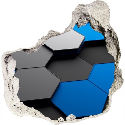 3d lyuk fal dekoráció Modern hatszögek a falban