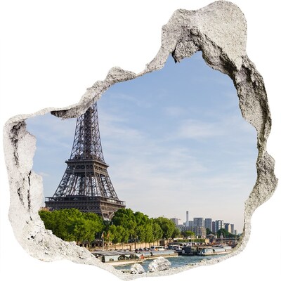 3d lyuk fal dekoráció Az Eiffel-torony Párizsban