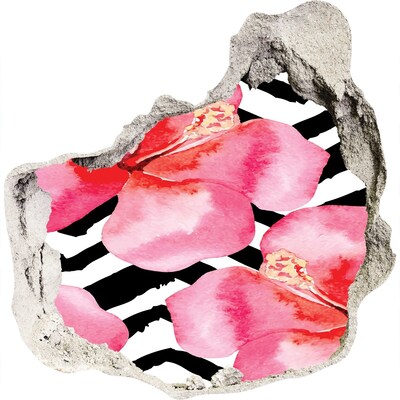 3d lyuk fal dekoráció Viráglyuk a falban