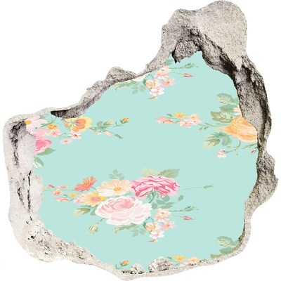 3d lyuk fal dekoráció Virágparadicsom a fal mögött