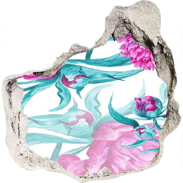 3d lyuk fal dekoráció Virágoskert a fal mögött