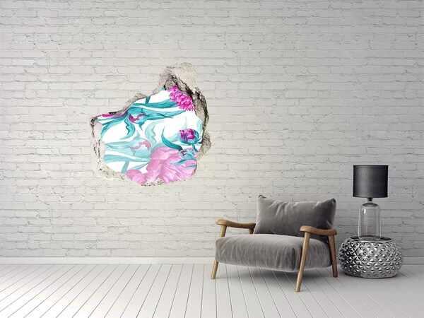 3d lyuk fal dekoráció Virágoskert a fal mögött