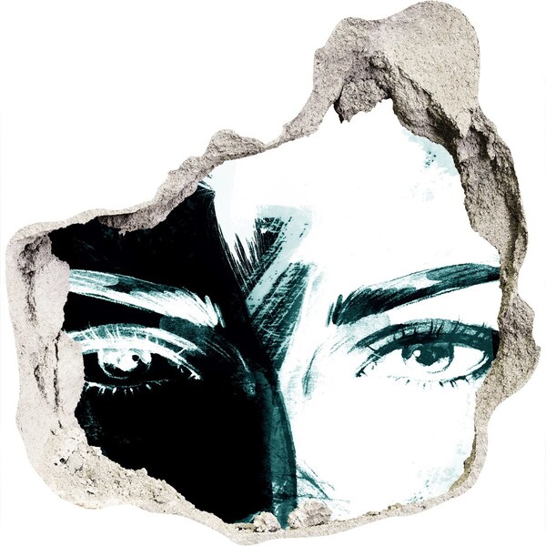 3d lyuk fal dekoráció Szemek a betonban