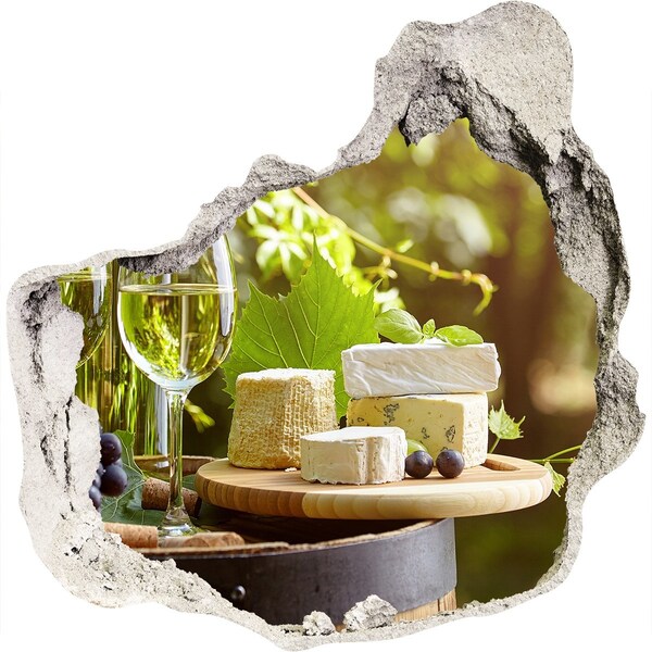 3d lyuk fal dekoráció Sajtos élvezetek a napon