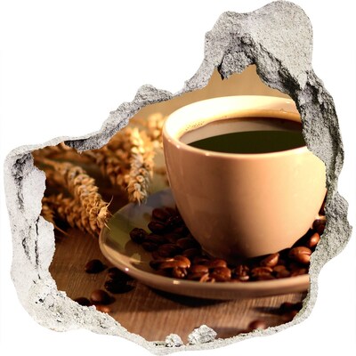 3d lyuk fal dekoráció Kávébabokkal