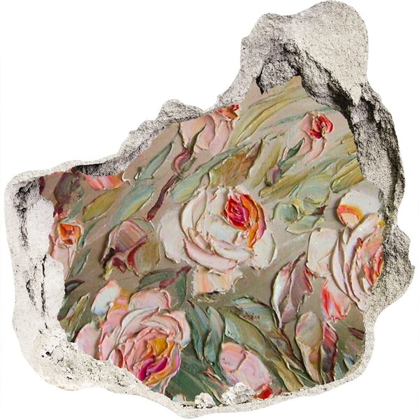 3d lyuk fal dekoráció Virágoskert egy romos falban