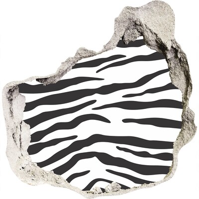 3d lyuk fal dekoráció Zebra háttér