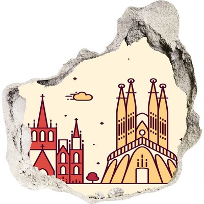 3d fali matrica lyuk a falban Katalán építészet